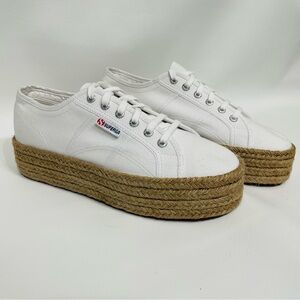 Superga 2790 Rope White Sneakers with Platform Sole